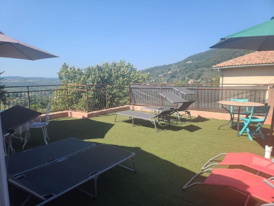 Apartmán De 1 A 6 Avec Terrasse Solarium, Vue Panoramique Et Parking Gratuit Grasse Exteriér fotografie